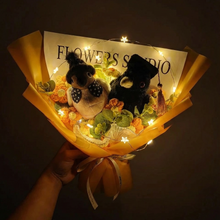 Load image into Gallery viewer, A Two-birds-with-one-stone graduation flower (audio) - please order three weeks in advance.
