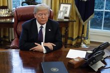 Load image into Gallery viewer, The Red Button on the President's Table - But Not for Nukes